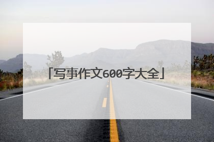 写事作文600字大全