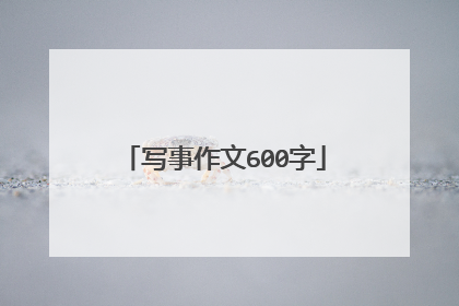 写事作文600字