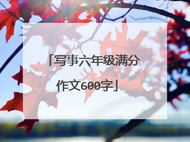 写事六年级满分作文600字
