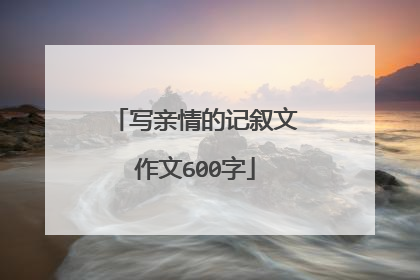 写亲情的记叙文作文600字