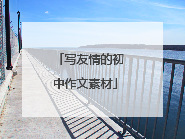 写友情的初中作文素材