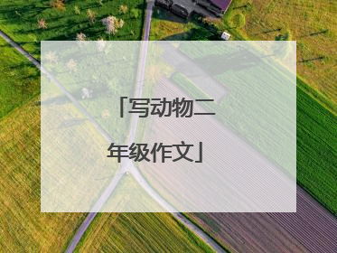 写动物二年级作文