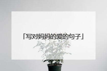 写对妈妈的爱的句子