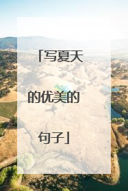 写夏天的优美的句子