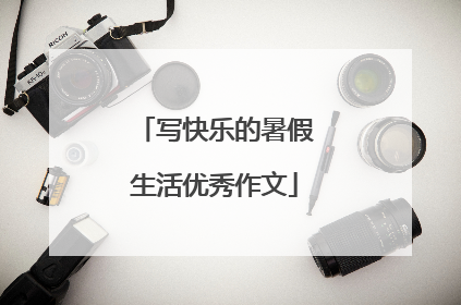 写快乐的暑假生活优秀作文