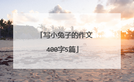 写小兔子的作文400字5篇