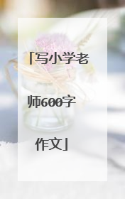 写小学老师600字作文