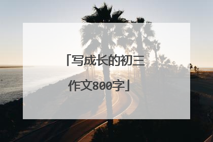 写成长的初三作文800字