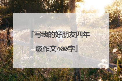 写我的好朋友四年级作文400字