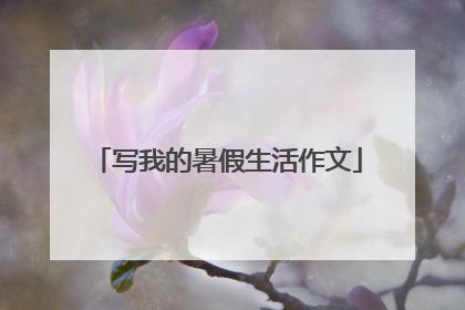 写我的暑假生活作文