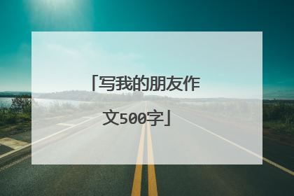 写我的朋友作文500字