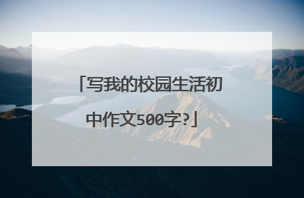 写我的校园生活初中作文500字?