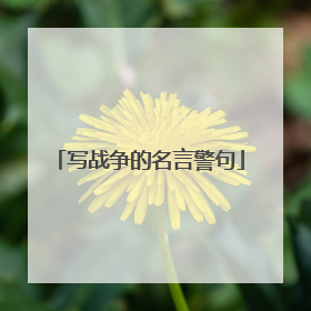 写战争的名言警句