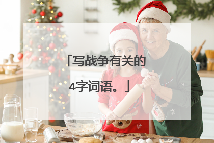 写战争有关的4字词语。