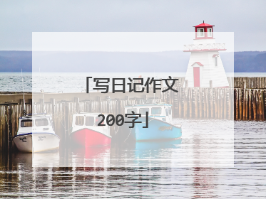 写日记作文200字