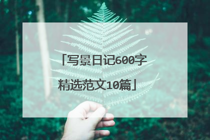 写景日记600字精选范文10篇