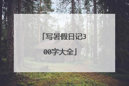 写暑假日记300字大全
