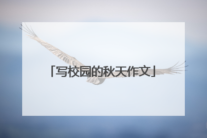 写校园的秋天作文