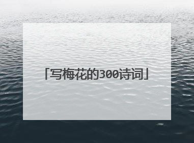 写梅花的300诗词