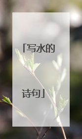 写水的诗句