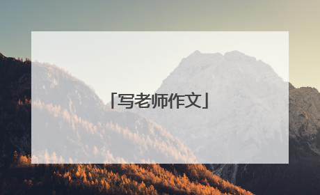 写老师作文