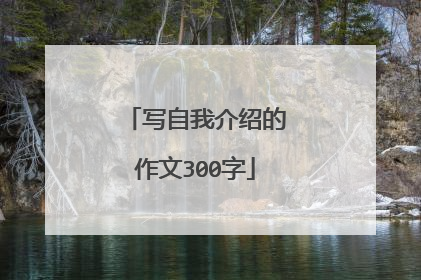 写自我介绍的作文300字