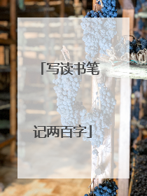 写读书笔记两百字