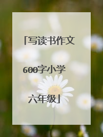 写读书作文600字小学六年级
