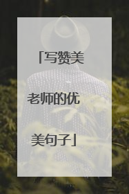 写赞美老师的优美句子