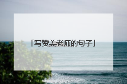 写赞美老师的句子