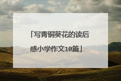 写青铜葵花的读后感小学作文10篇