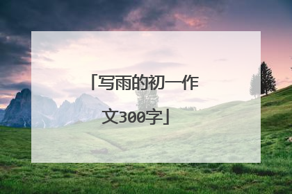 写雨的初一作文300字