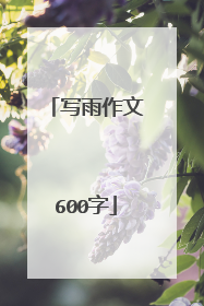 写雨作文600字