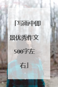写雨中即景优秀作文500字左右