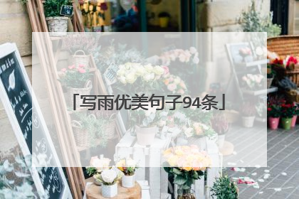 写雨优美句子94条