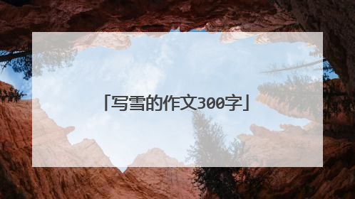 写雪的作文300字