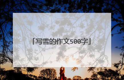 写雪的作文500字