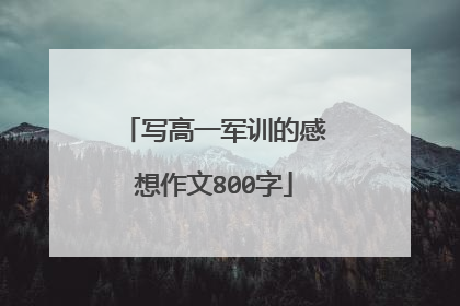 写高一军训的感想作文800字