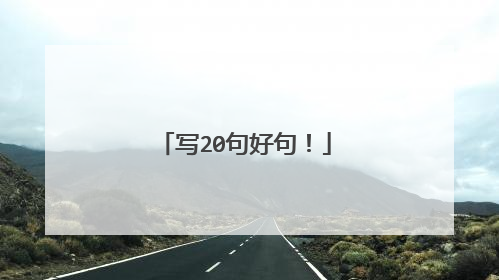 写20句好句!