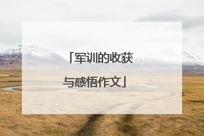 军训的收获与感悟作文