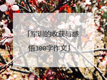 军训的收获与感悟300字作文