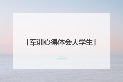 军训心得体会大学生
