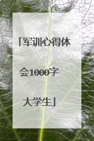 军训心得体会1000字大学生