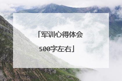 军训心得体会500字左右