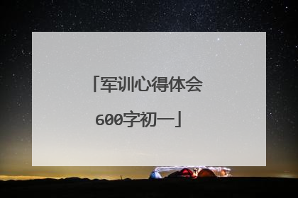 军训心得体会600字初一