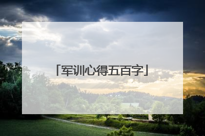 军训心得五百字