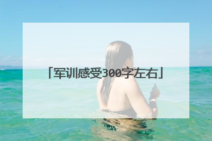 军训感受300字左右