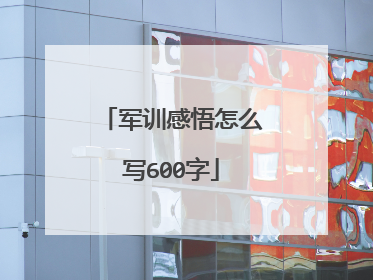 军训感悟怎么写600字