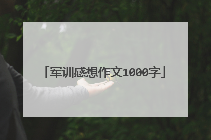 军训感想作文1000字