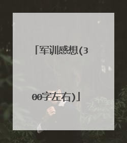 军训感想(300字左右)